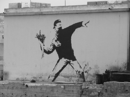 Banksy: a bouquet of flowers