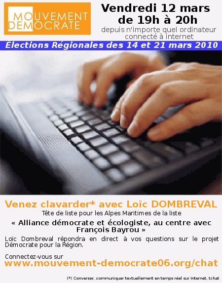 Clavardage pour les régionales