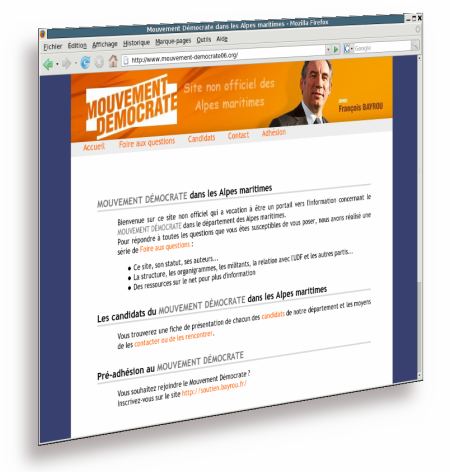 Le site non officiel du Mouvement démocrate 06 Mouvement démocrate 06