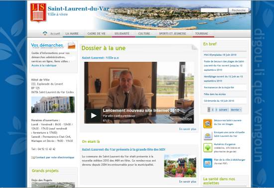 Nouveau site web de St Laurent du Var
