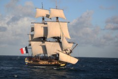 L'Hermione toutes voiles dehors